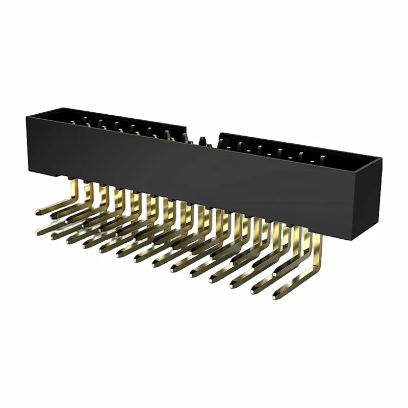 1.27mm kassahaus tvöfaldur röð Rétt horn dýfa