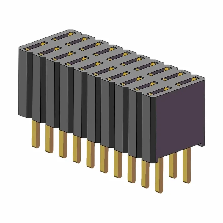 1.27x2.54mm kvenkyns haus tvöfaldur röð 180 gráðu dýfa