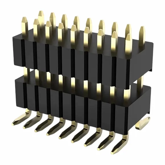 1.27x2.54mm pinna haus tvöfalt röð tvöfalt plast smt