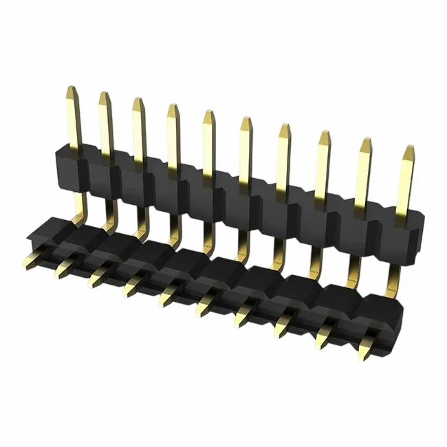 2.0mm pinna haus stakt röð tvöfalt rýmis hægri horn dýfa