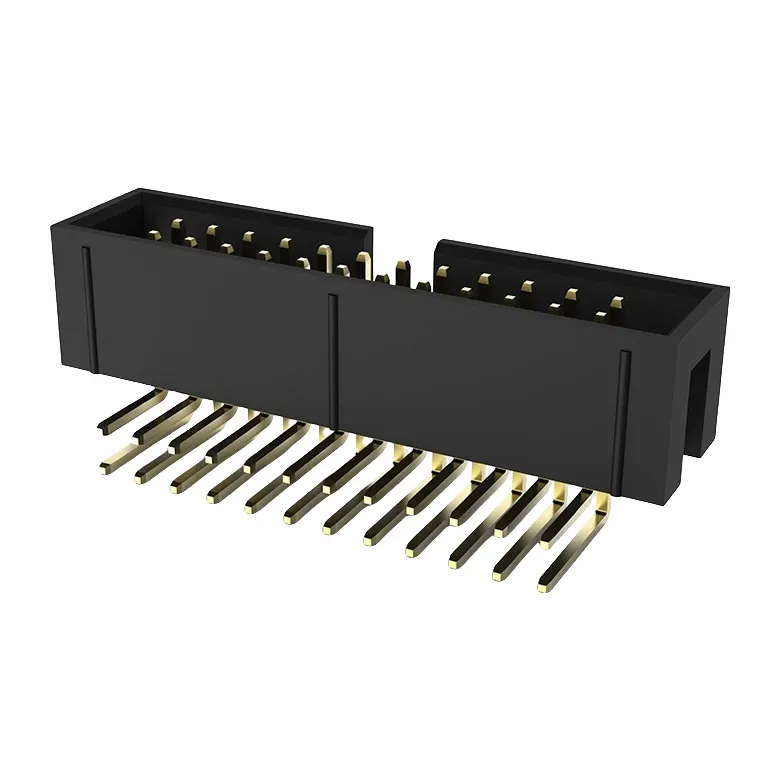 2.54mm kassahaus tvöfaldur röð hægri horn dýfa