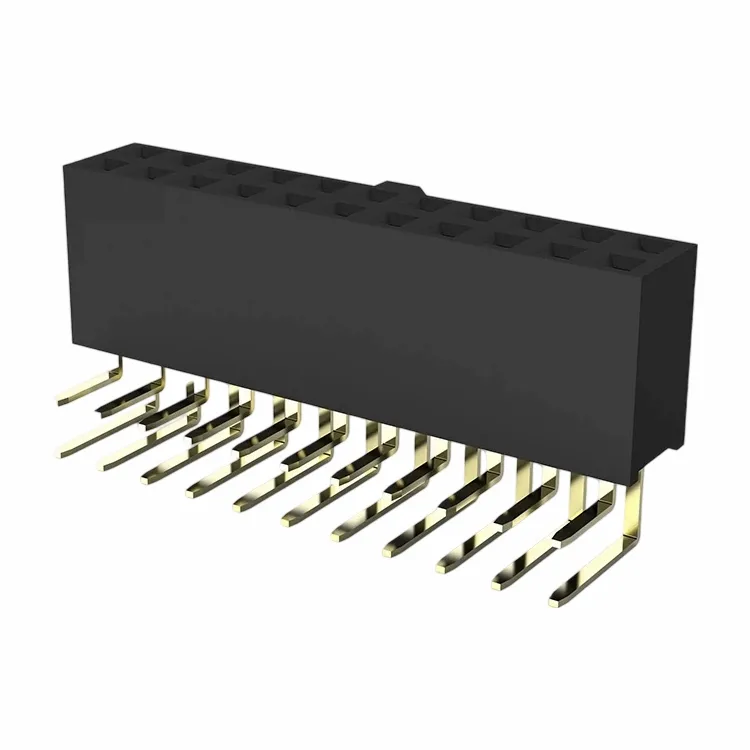 2.54mm kvenkyns haus tvöfaldur röð hægri horn dýfa gerð y